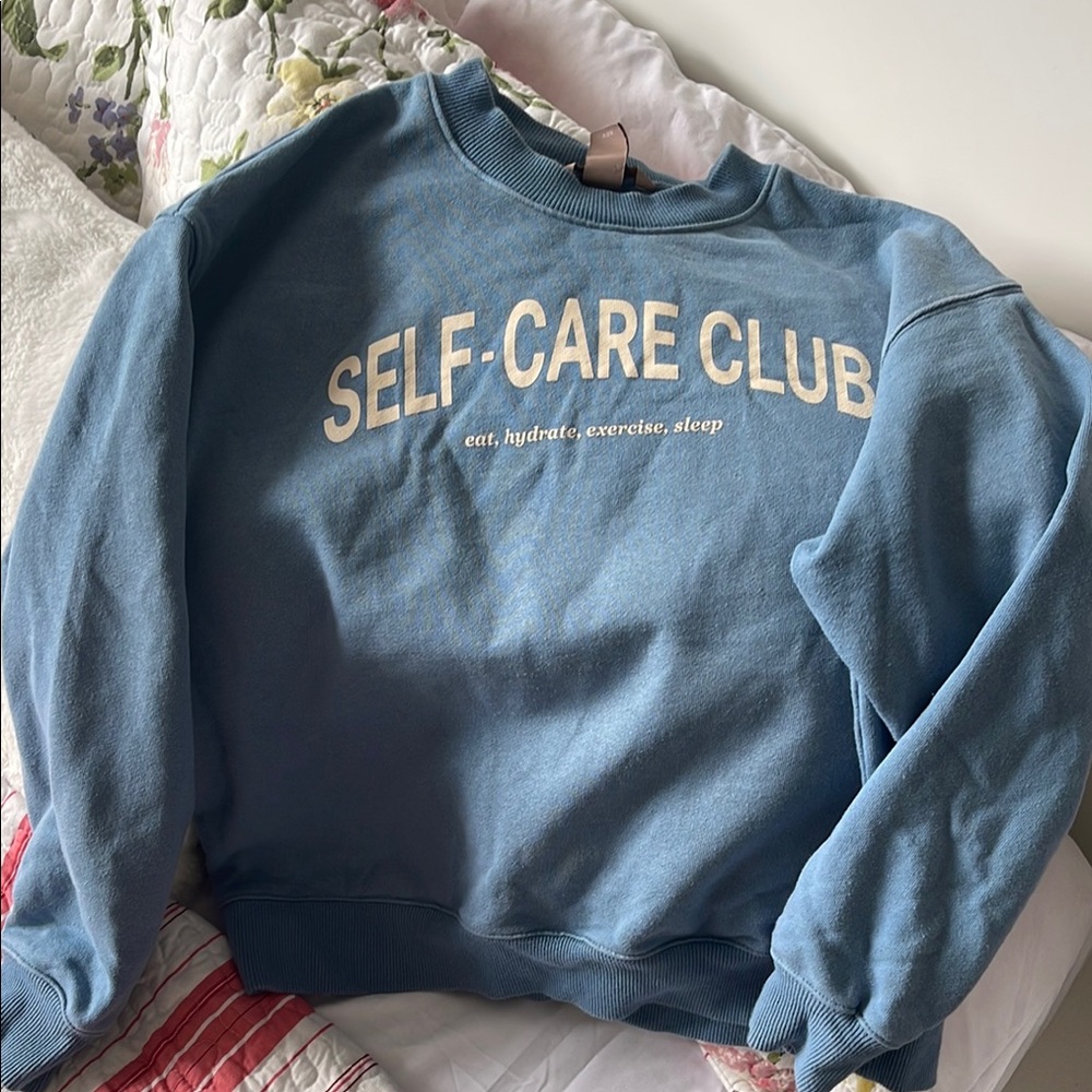 Blue Self-Care Club Women's Sweater